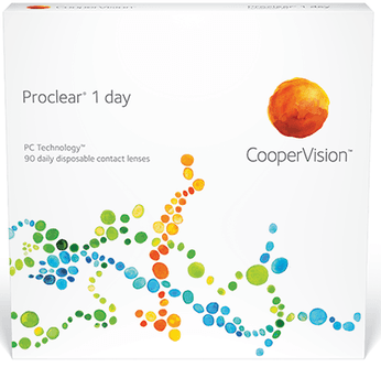 CooperVision Proclear 1 Day daily disposable contact lenses (90 pack) box
