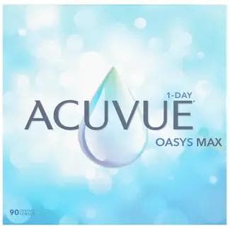 Acuvue Oasys Max 1-Day daily disposable contact lenses (90 pack) box